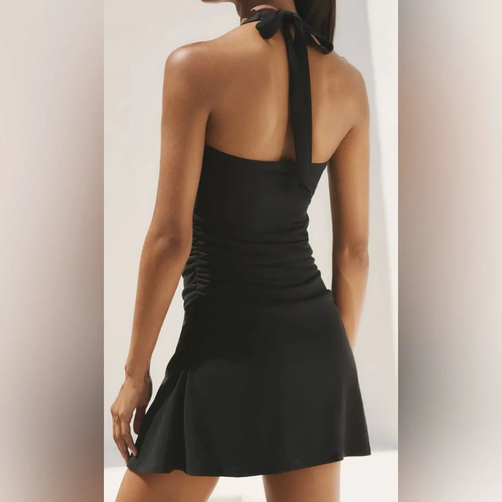 The Ariana Black Mini Halter Dress Size XL